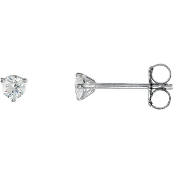 14k White Gold 1 4 Ctw Round Cut Diamond Stud Earrings Free 14k White Gold 1 4 Ctw Round Cut Diamond Stud Earrings