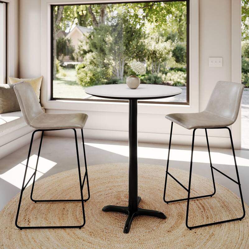 Commercial HPL Tabletop with Bar Height Crisscross Base