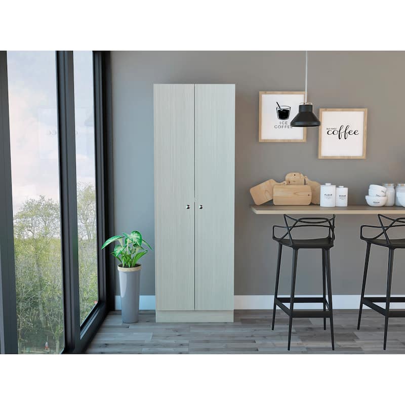 TUHOME Plymouth Multistorage Kitchen Cabinet with 5 Shelves