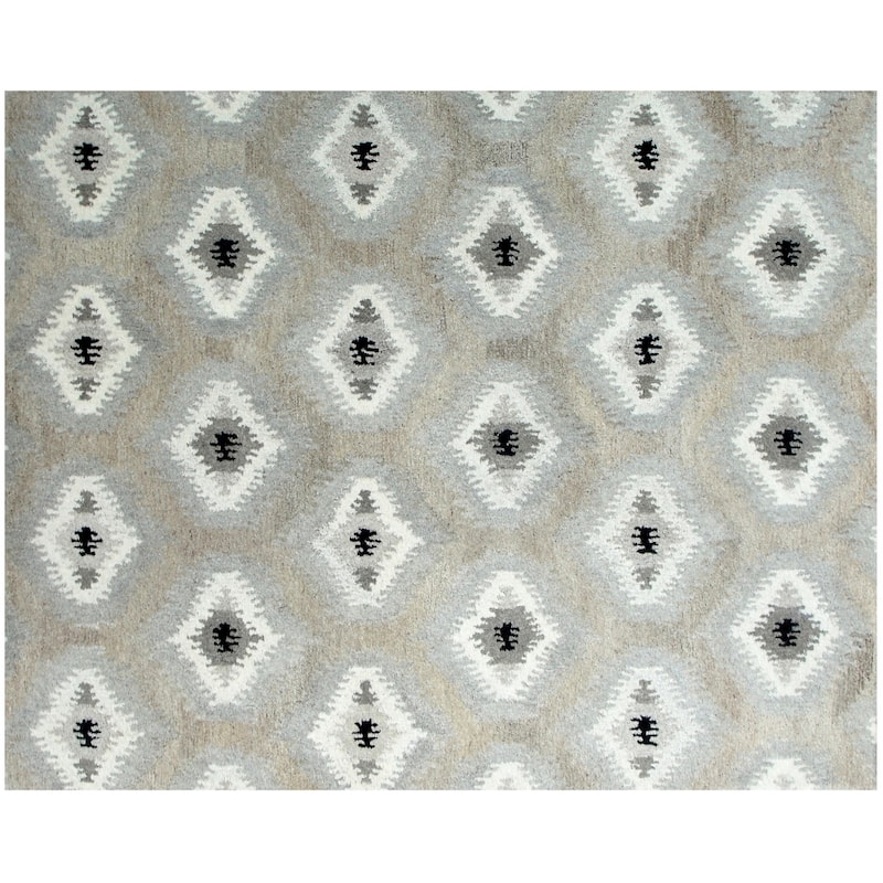 Hand Tufted Southwestern Non Skid Stain Resistant Durable Area Rug - 5' X 8'