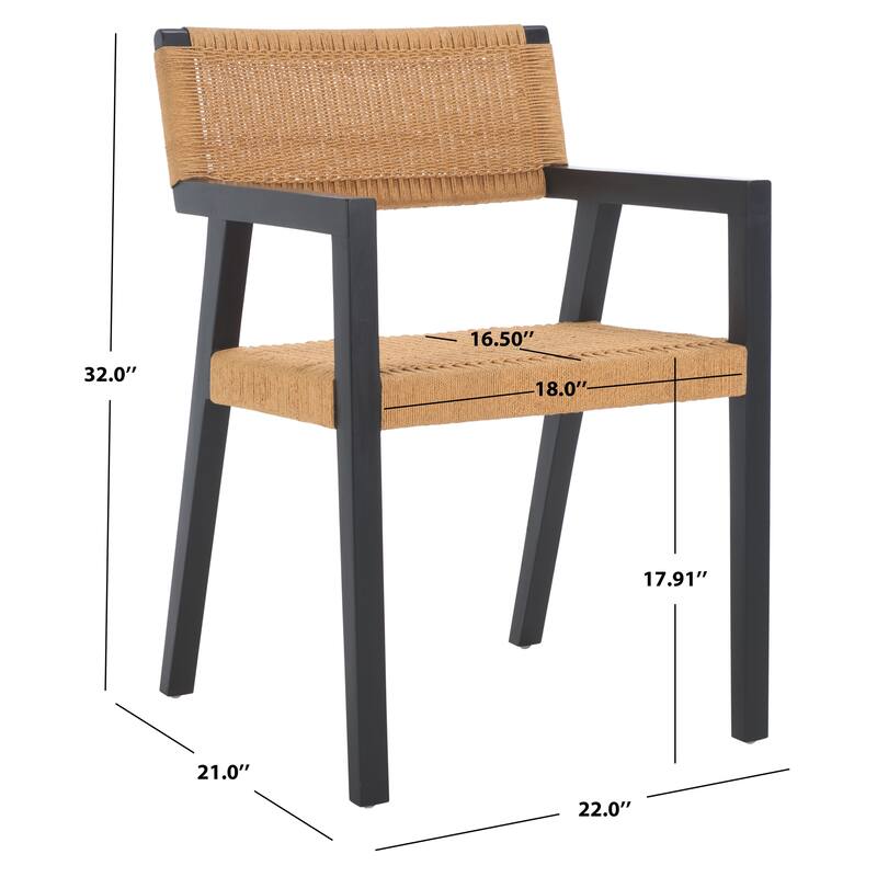 SAFAVIEH Jolene Woven Rope Dining Chair - 22"W x 21"D x 32"H