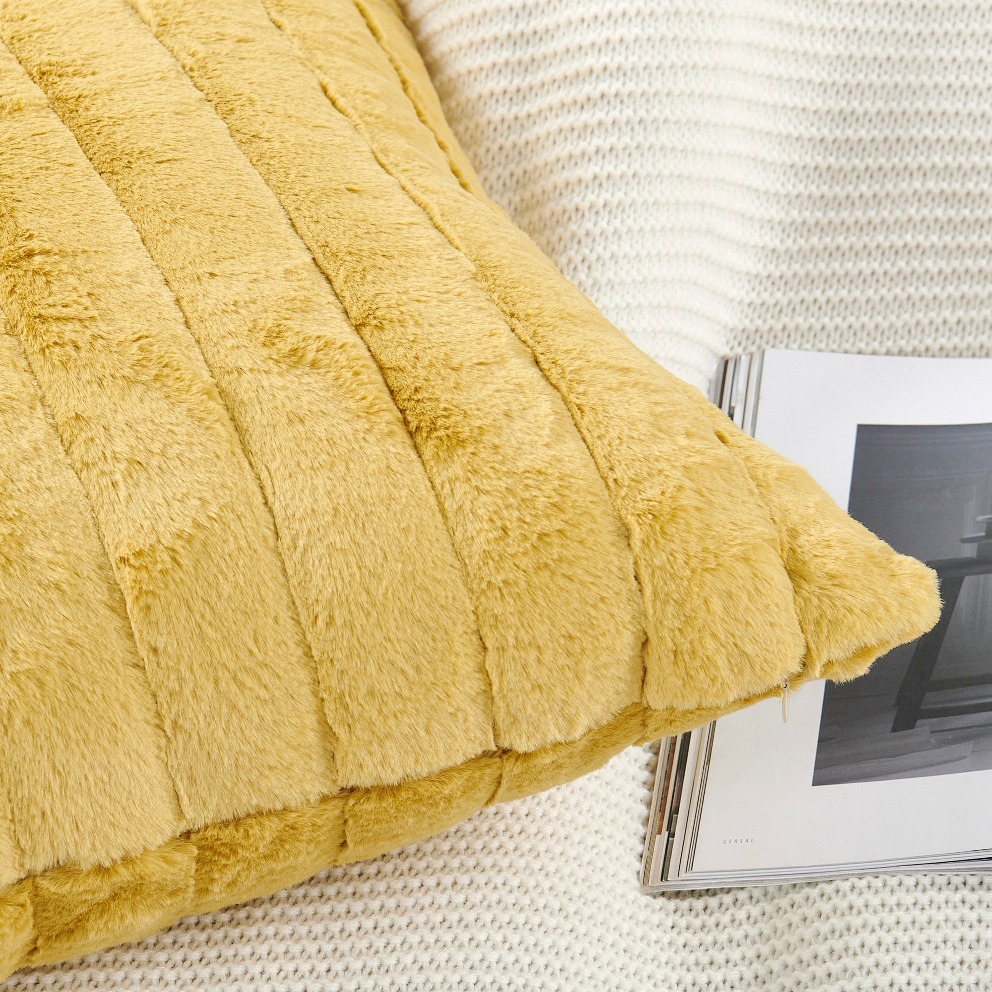 Supermink Soft Solid Throw Pillow Covers Set of 4, NO INSERT-image