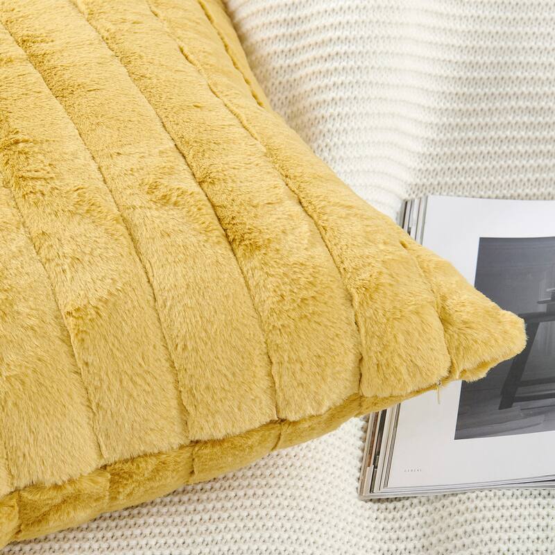 Supermink Soft Solid Throw Pillow Covers Set of 4, NO INSERT