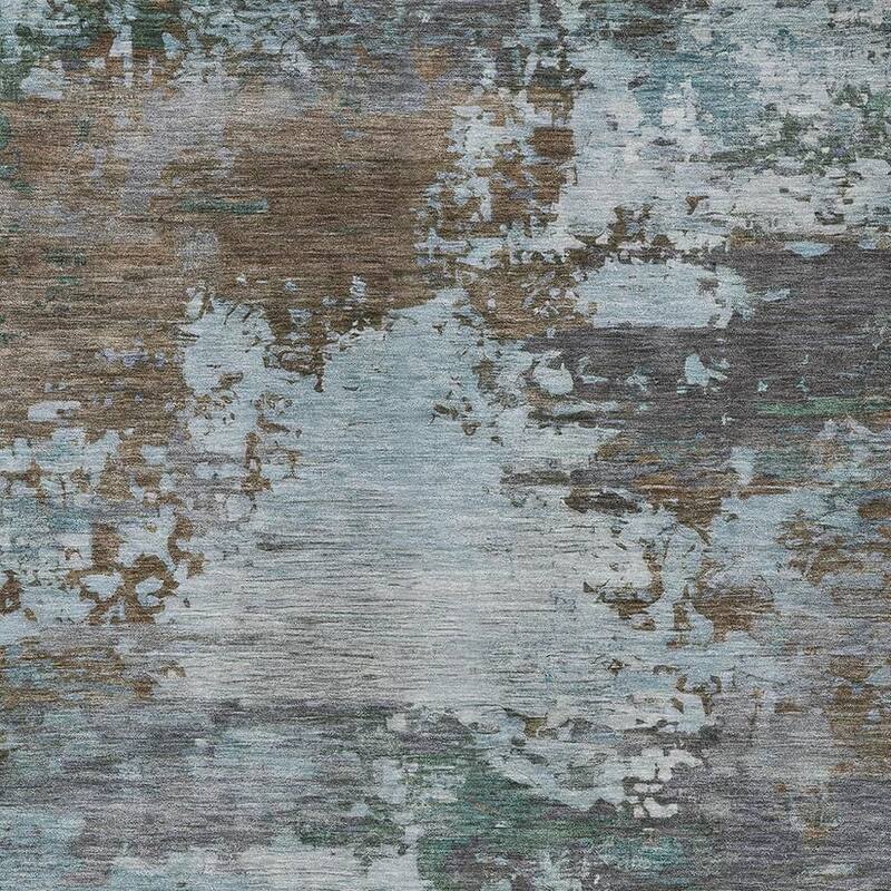 HomeRoots Abstract Transitional Rectangle Outdoor Rug - 9' X 12'