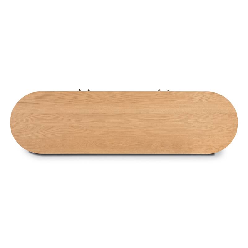 Poly & Bark Noir 65" Oak Sideboard - Includes Storage and Adjustable Shelving