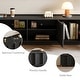 preview thumbnail 25 of 25, 78.74" Modern TV Stands with Brown Wood Grain,Mid Century Media Console With 4 Cabinets