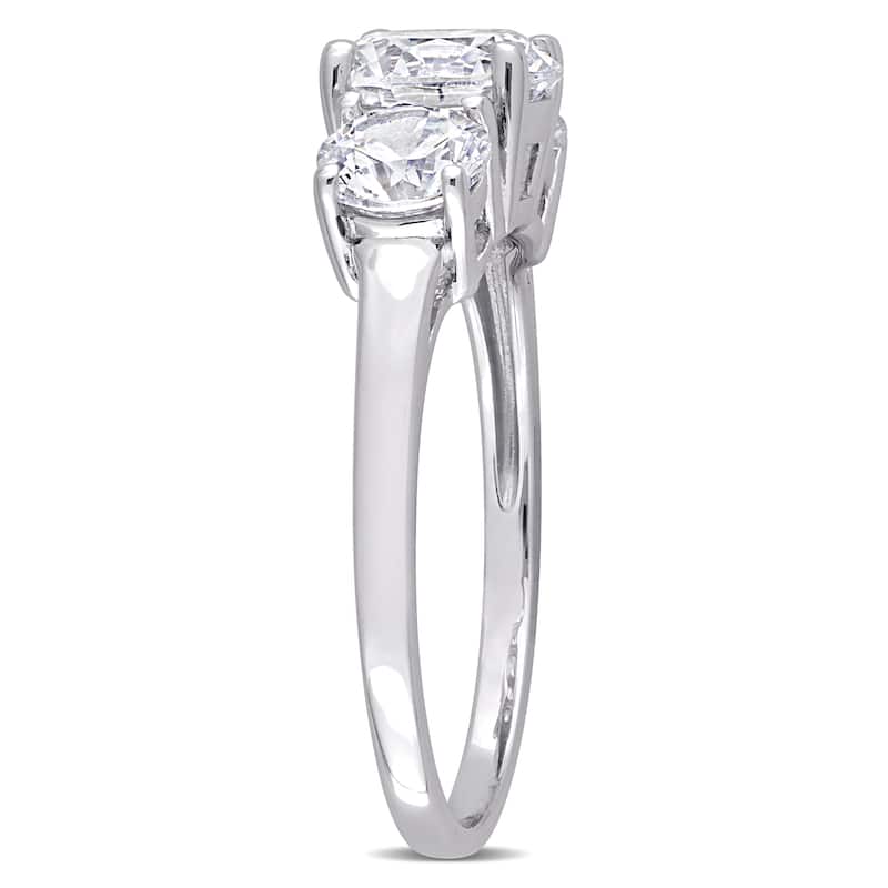Miadora 3 3/4ct TGW Cubic Zirconia 3-Stone Ring in Sterling Silver
