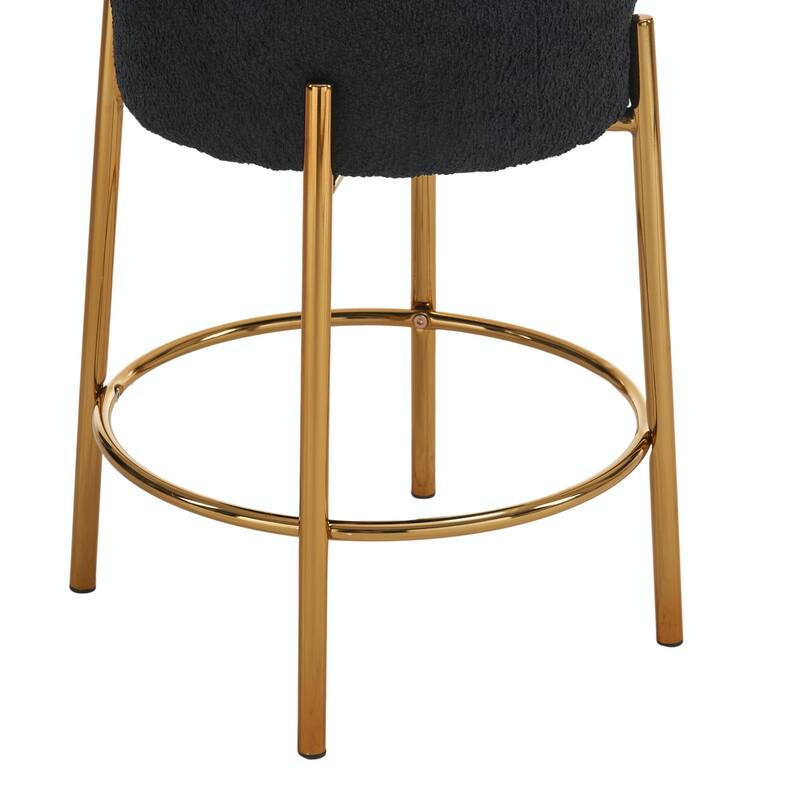 Set of 2 Contemporary Round Bar Stools - 24" Height, Ideal for Kitchens, Coffee Shops, and Bars