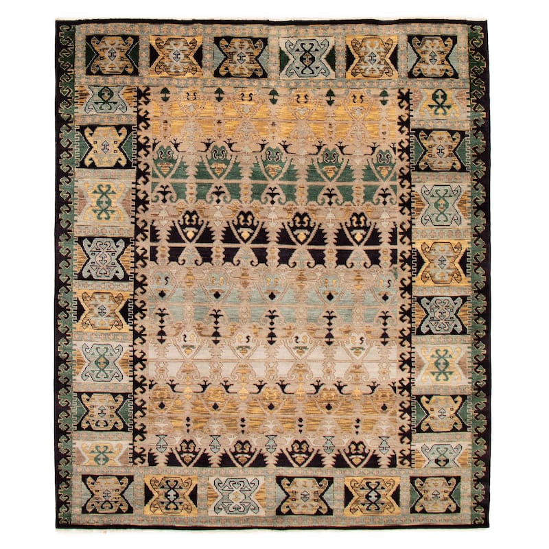 ECARPETGALLERY Hand-knotted Jules Serapi Grey Wool Rug - 8'2 x 9'10 - Grey - 8'2 x 9'10