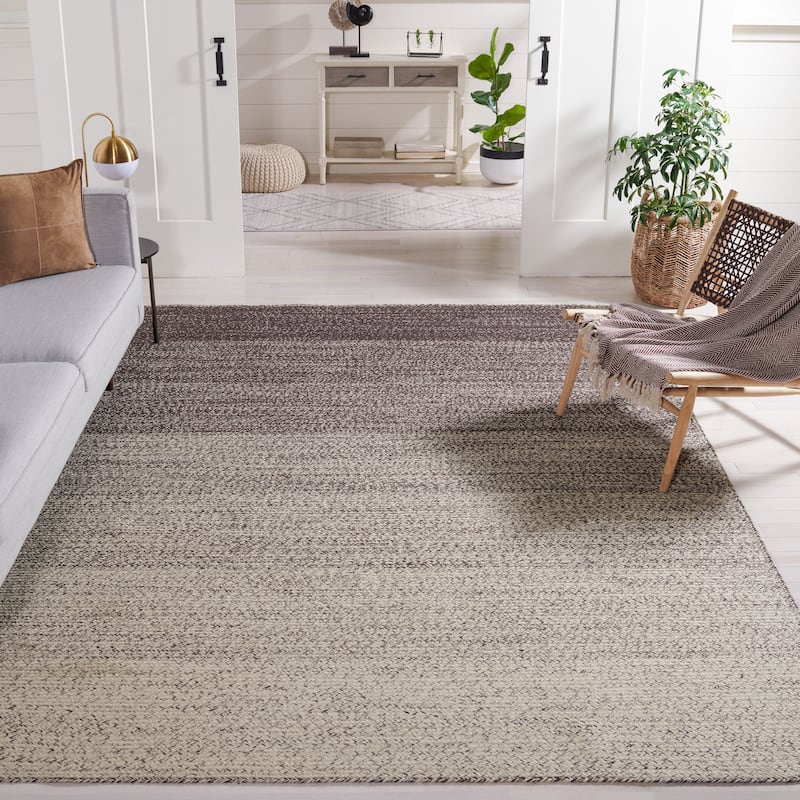 SAFAVIEH Handmade Natural Fiber Sambula Ombre Jute Rug - 6' Square - Natural/Brown