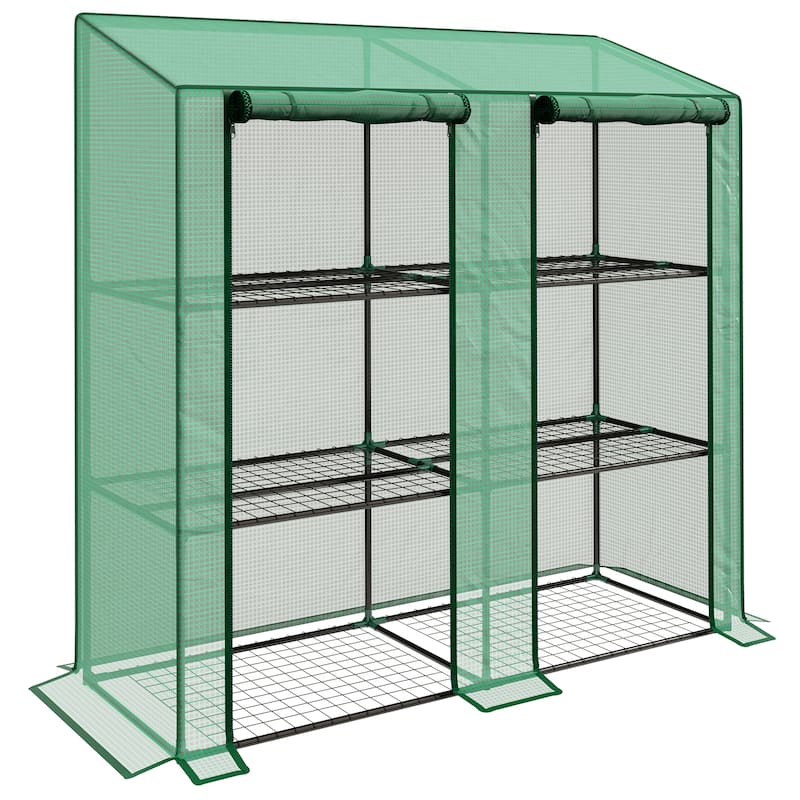 Mini Greenhouse with 3 Tier 6 Shelves Portable Green House