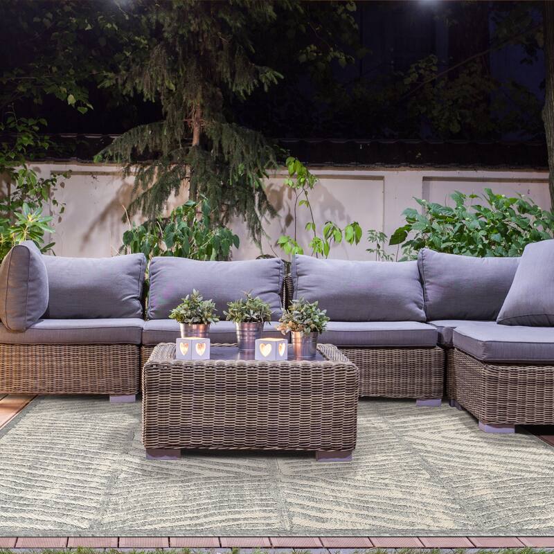 Superior Modern Geometric Abstract Indoor Outdoor Area Rug
