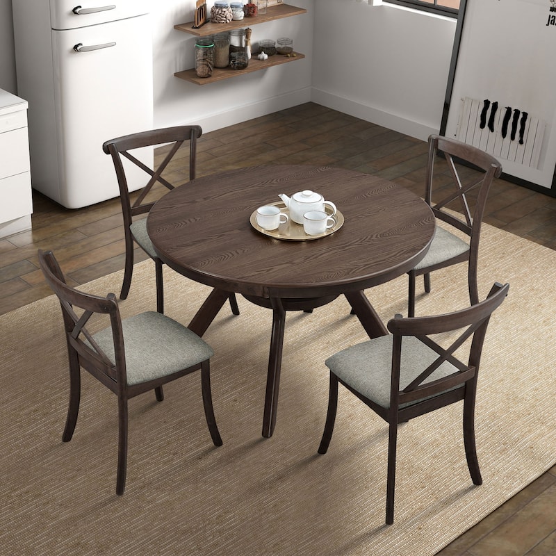 Wooden X Back Dining Chairs Set of 2
