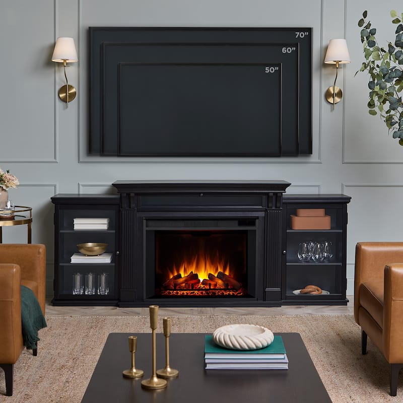 Tracey 84" TV Stand Electric Fireplace by Real Flame