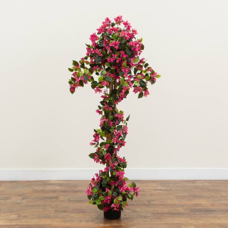 6-ft UV Resistant Artificial Spiral Bougainvillea Tree