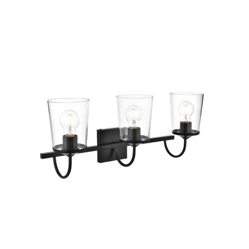 Avant 1 Light Black and Clear Bath Sconce