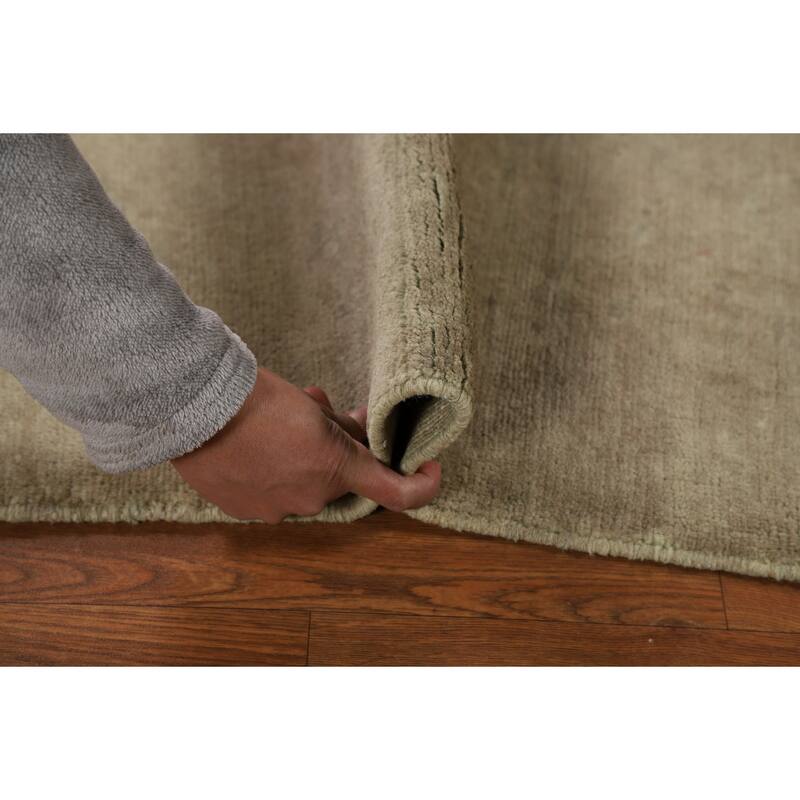 Contemporary Gabbeh Accent Rug Handmade Oriental Wool Carpet - 3'4"x 4'10"