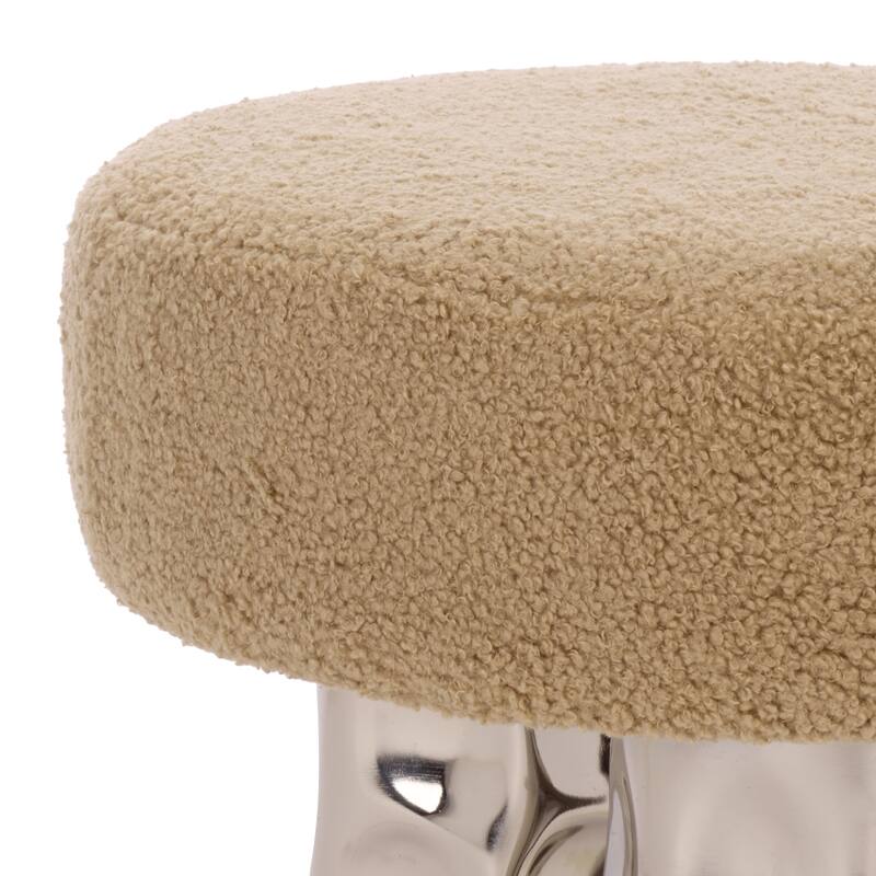 SAFAVIEH Couture Aubrie Teddy Fabric Ottoman