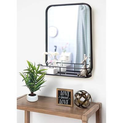 Coltan Mirror with Shelf by Martin Svensson Home