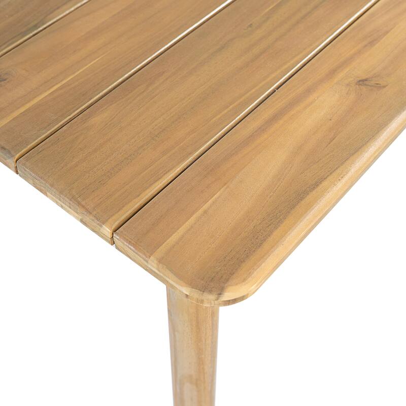 Christopher Knight Home - Modern Outdoor Solid Acacia Wood Dining Table with Rectangular Top