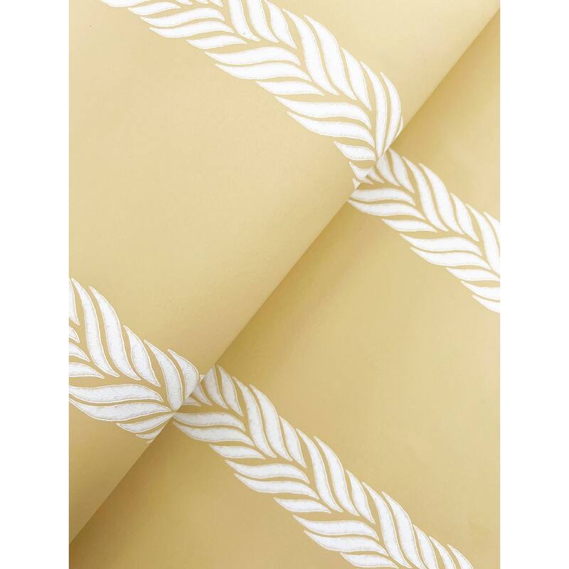 Ronald Redding Braided Stripe Yellow Wallpaper