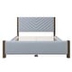 preview thumbnail 6 of 7, Queen Size Bed Frame,Upholstered Platform Bed with Tufted Headboard and Solid Wood Legs,No Box Spring Needed,Blue