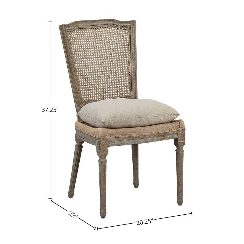 Furniture Classics Morton Reclaimed Pine Upholstered Dining Chair, Driftwood