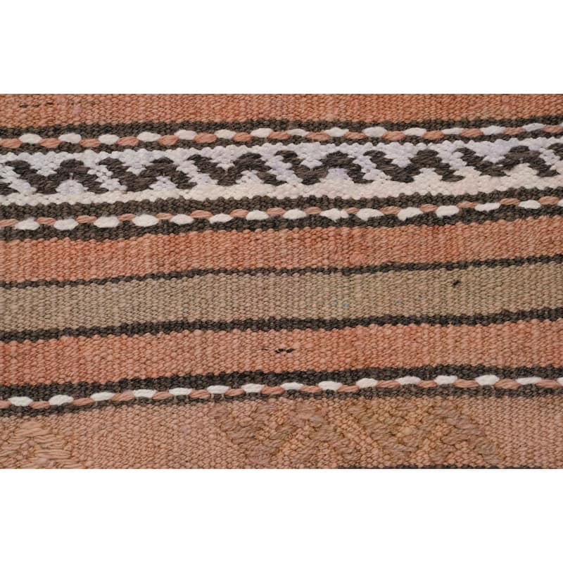 Hand Woven Oriental 100% Wool Carpet Southwestern Tribal Multi-Colored Kilim Area Rug - 6' 10'' X 5' 0''