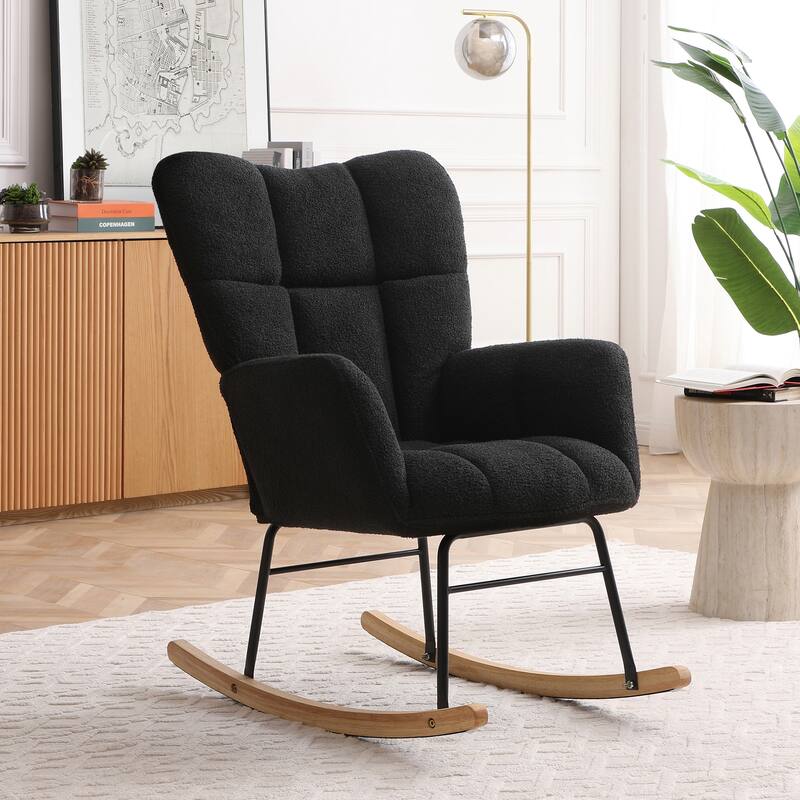 Rocking Chair with Padded Seat & High Back
