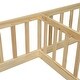 preview thumbnail 6 of 9, Double Twin Floor Bed with Fence, Guardrails, Without Door