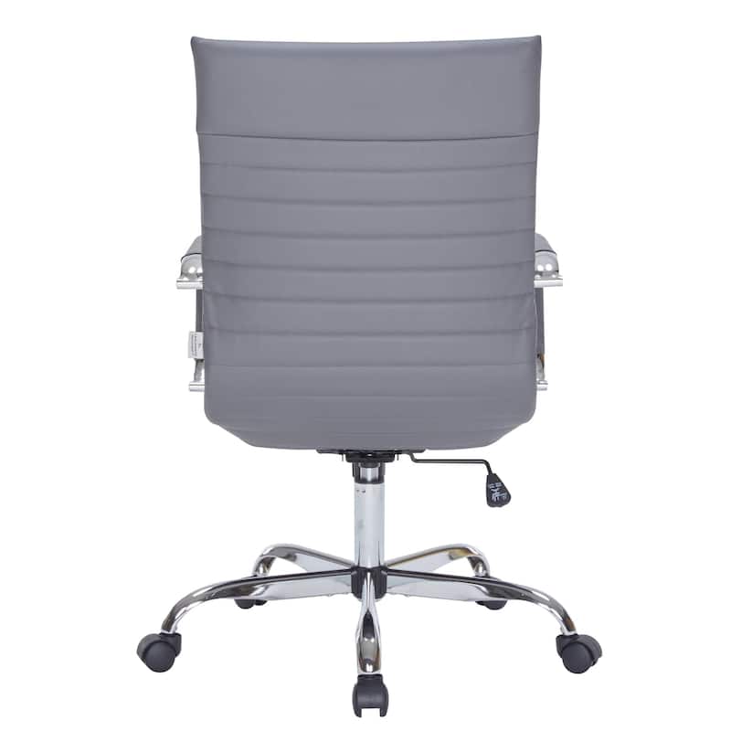 Harris High-Back Leather Executive Office Chair with Metal Frame, Adjustable Height, Tilt Lock, and Swivel for Home/Workspace