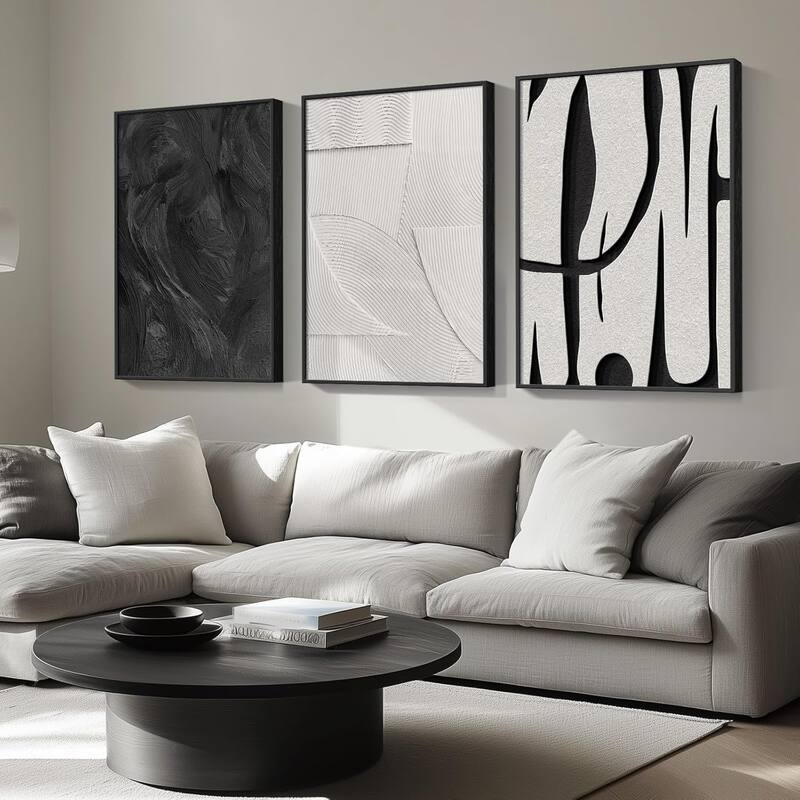 Minimalist Black White Abstract Pictures