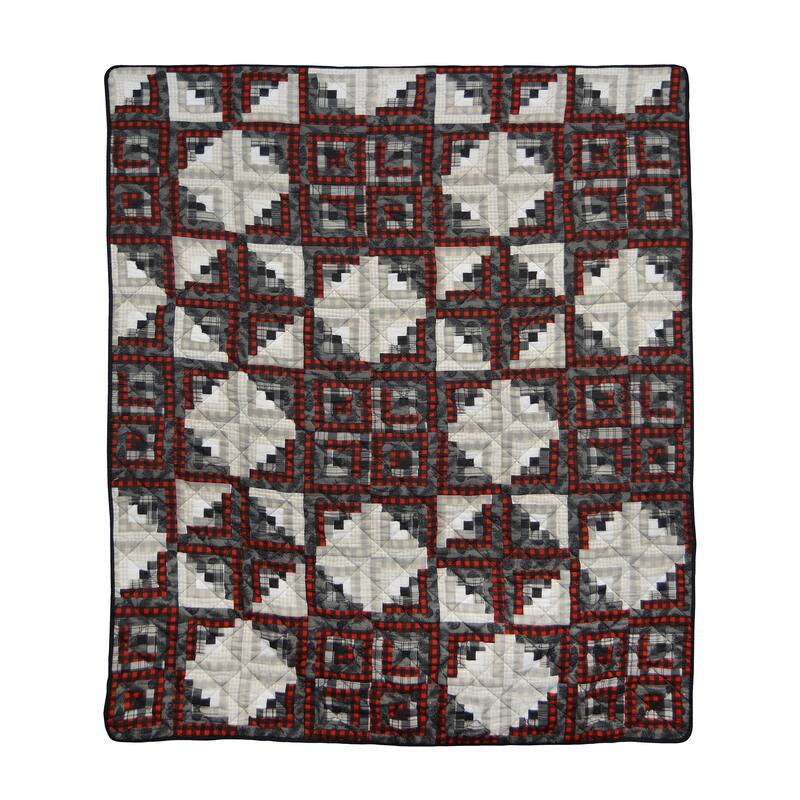 Donna Sharp Log Cabin Star Cotton Throw