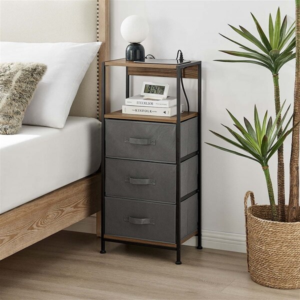 3 drawer nightstand online with usb