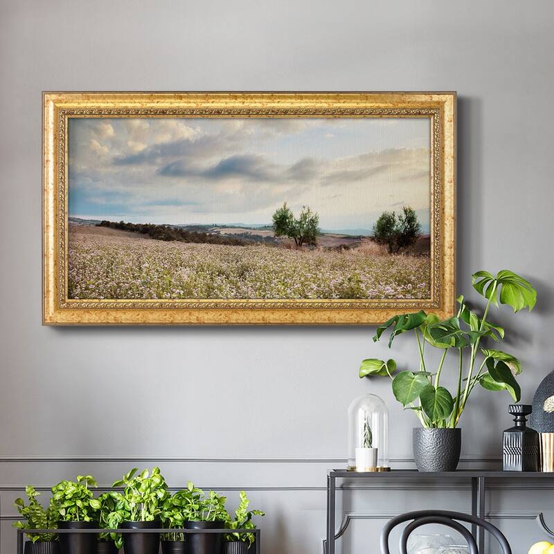 Tuscan Wildflowers Premium Framed Canvas- Ready to Hang