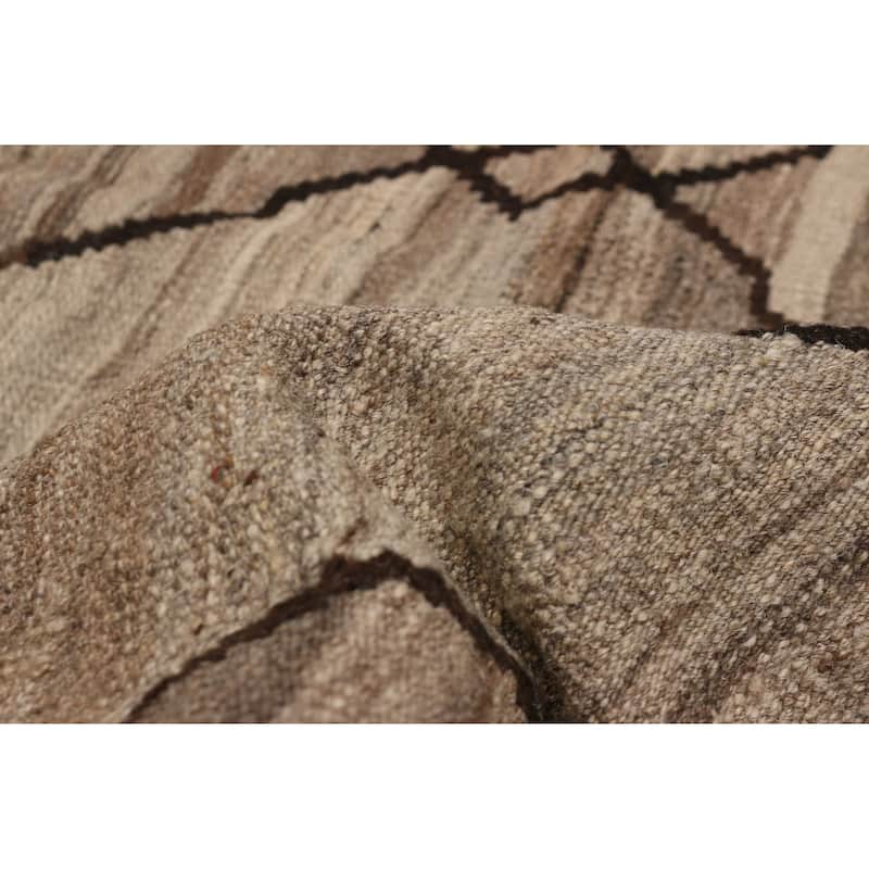 Sivas Taupe Kilim 6'1" x 7'10" - 6'1 x 7'10