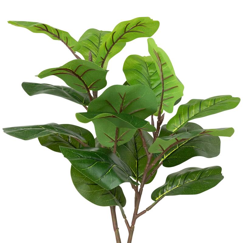 Two-Tone Fiddle Leaf Fig Artificial Potted Plant - 26" - Green