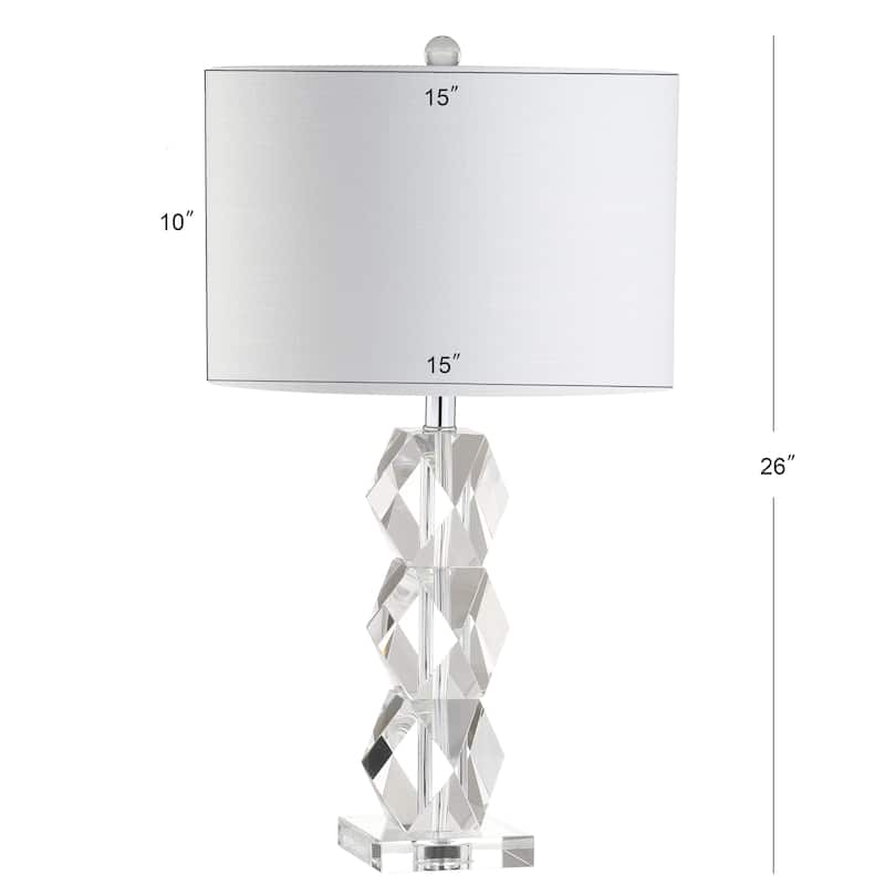 Sofia 26" Crystal LED Table Lamp, Clear by JONATHAN Y