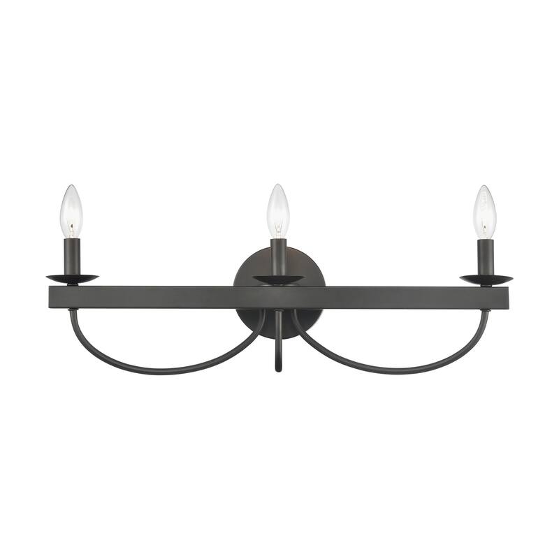 Elk Home Williamson Black Metal 3 Light Vanity Light