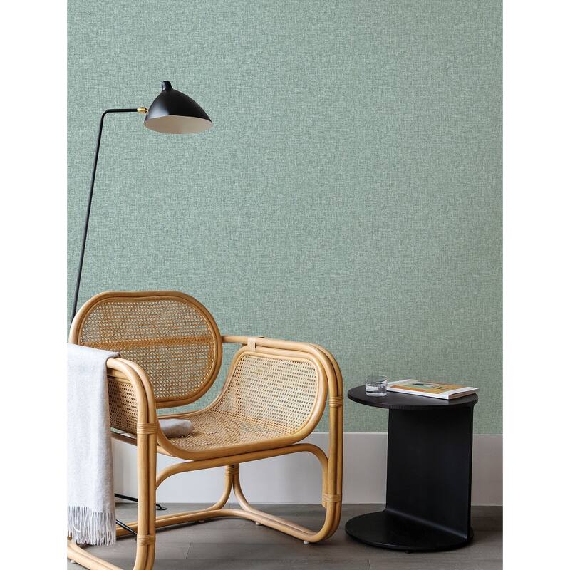 Advantage Larimore Light Blue Faux Fabric Wallpaper