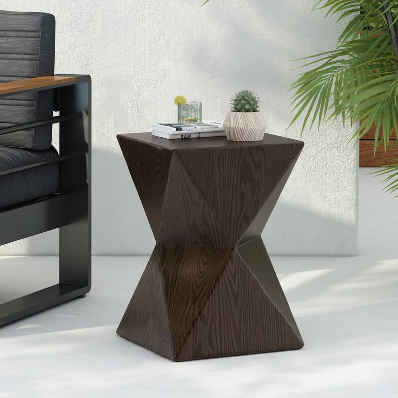 Moore Outdoor Modern MGO Square End Table by Christopher Knight Home - 14.00Lx14.00Wx18.00H - Natural