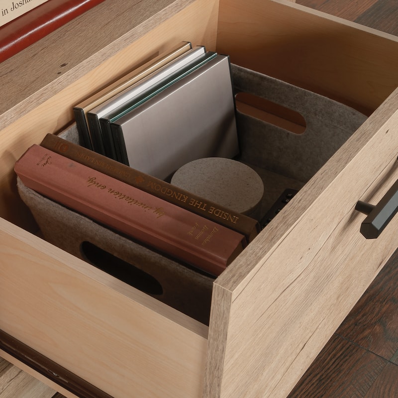 Wood Credenza for TVs up to 70" with Storage Cubbies, Brown - 70.39" W x 15.91" D x 22.87" H