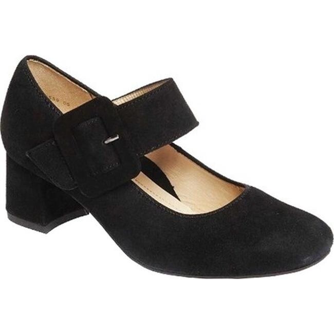 black suede mary janes