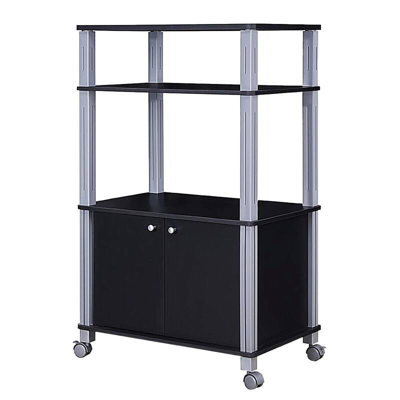 Gymax Bakers Rack Microwave Stand Rolling Storage Cart - See Details