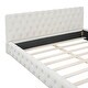 preview thumbnail 7 of 7, Queen Size Velvet Upholstered Platform Bed,with Luxurious Diamond Grid Headboard,Beige