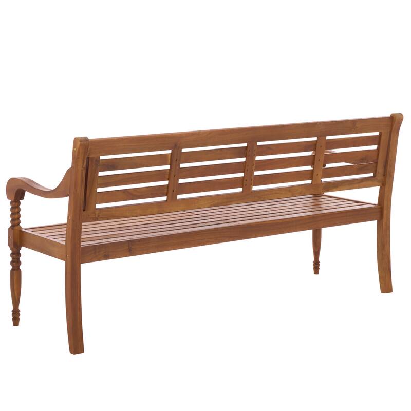 SAFAVIEH Outdoor Living Kanger Bench - 70"W x 24"D x 34"H