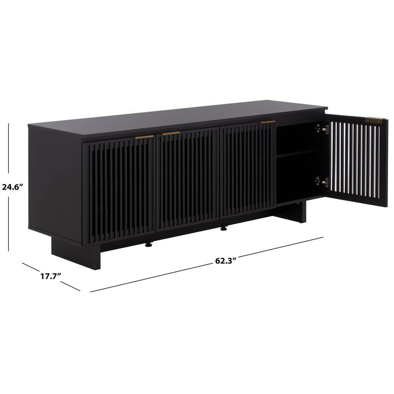 SAFAVIEH Home Quaid 4-Door Sideboard - 62"W x 18"D x 25"H