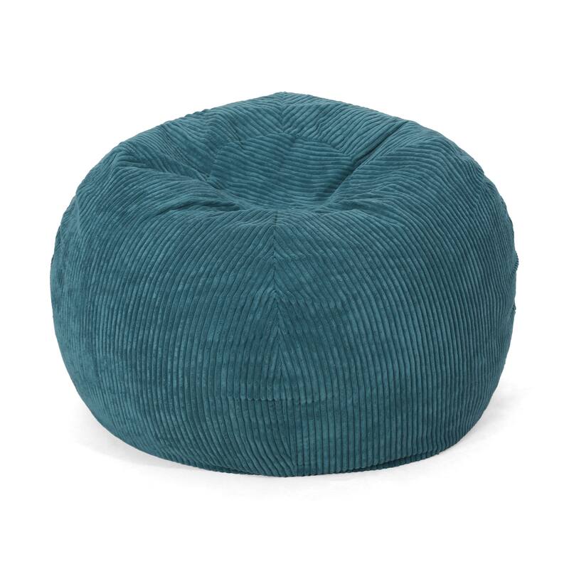 Kenli Modern Corduroy Polyester Bean Bag Chair by Christopher Knight Home - Dark Teal