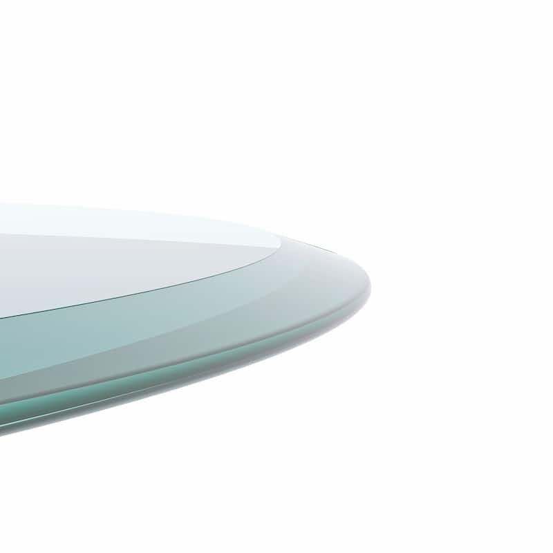 30-inch Round Beveled Edge Tempered Glass Table Top - 30.00 x 30.00 x 0.40