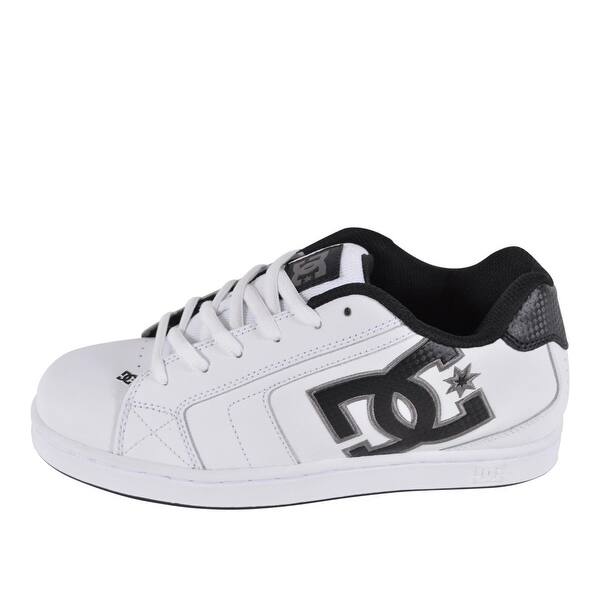 Shop Dc Shoes Men S White Leather Net 302361 Skateboard Sneakers